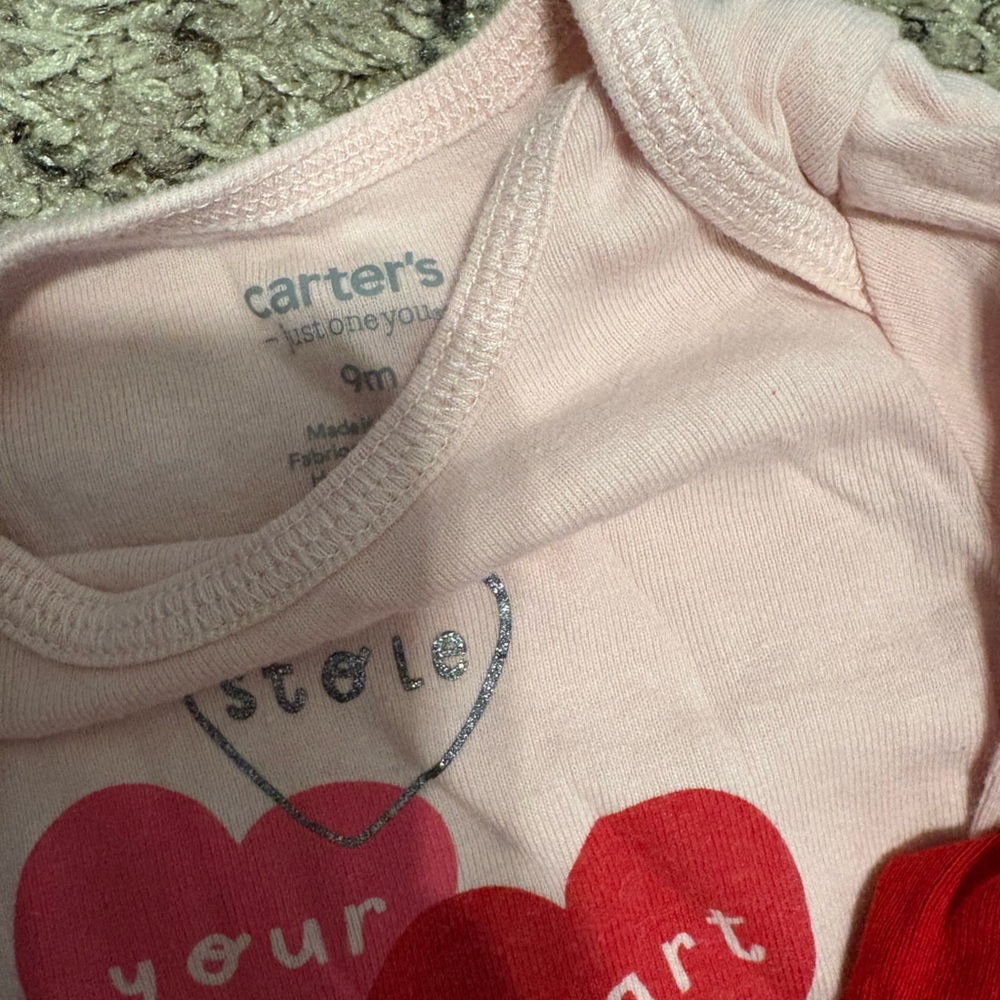 Carter's Red Valentine's Onesies